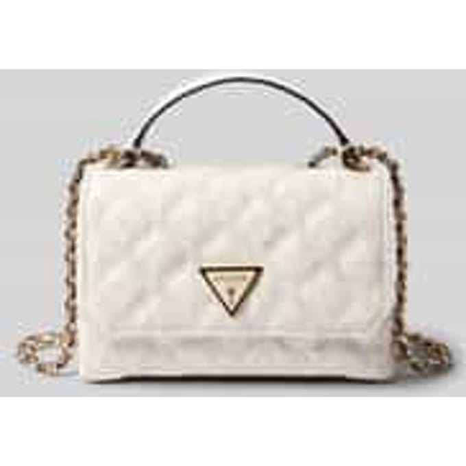 GUESS schoudertas Giully II Mini 2 Comp Convertible Flap Bag Cream White crème