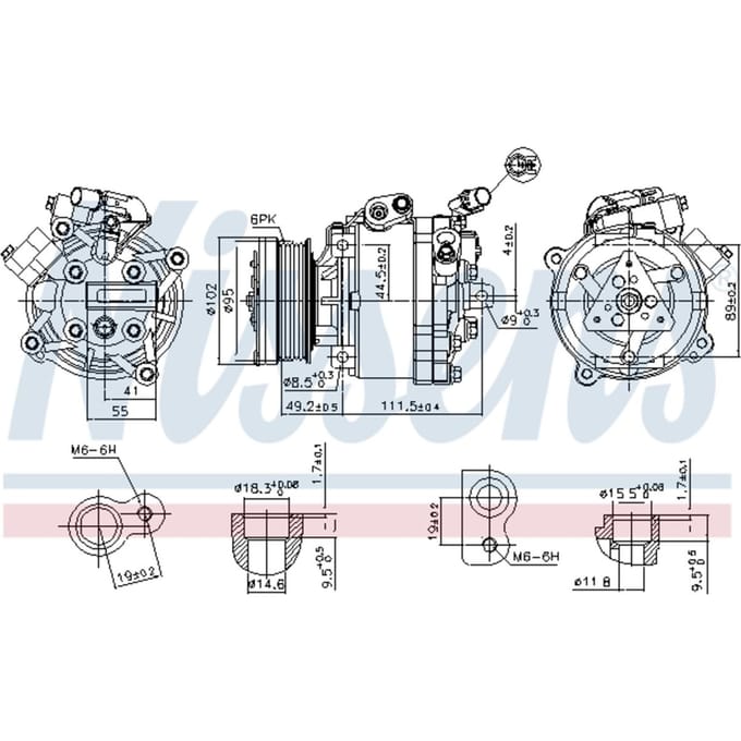 Compressor airconditioning NISSENS 890666