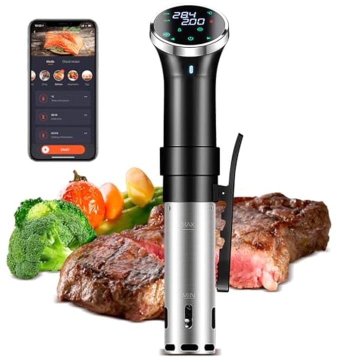 Sous-vide precisiegarer met groot touchscreen en wifi functie