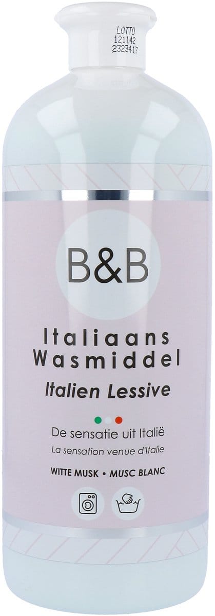 B&B Italiaanse Wasparfum Wasmiddel Witte Musk - 1000 ml