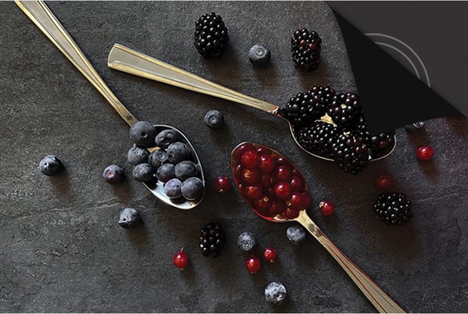 Inductie Beschermer Spoons & Berries print Exclusief 78x52 cm