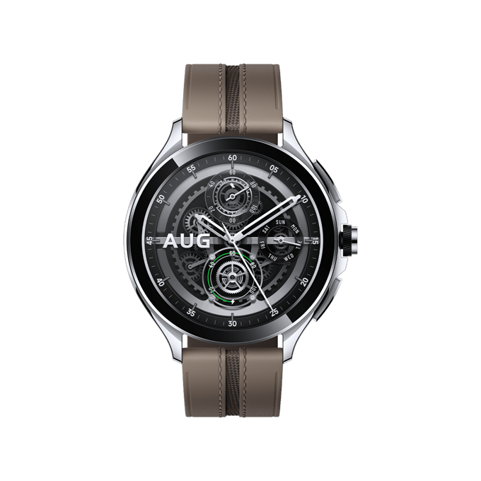 Xiaomi Watch 2 Pro - Bluetooth Silver Case with Brown Leather Strap