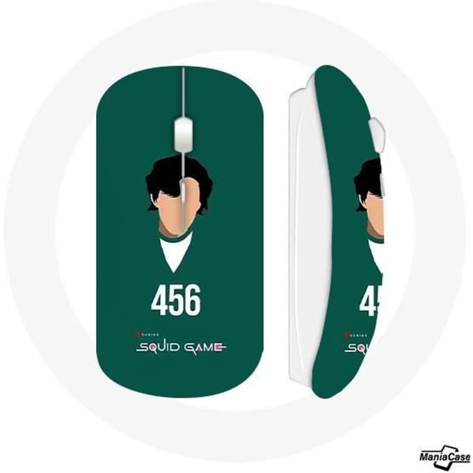 Souris Sans Fil - Seong Gi Hun - Squid Game - Clé USB Wifi - Compatible Mac et PC - Vert