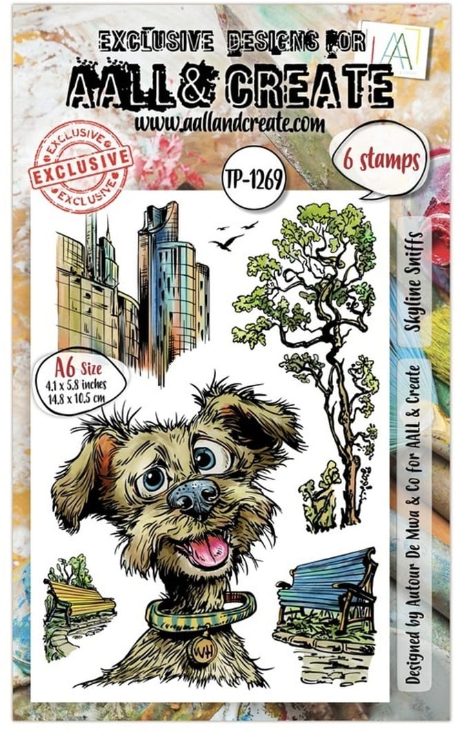 Aall & Create clearstamp A6 - Skyline sniffs