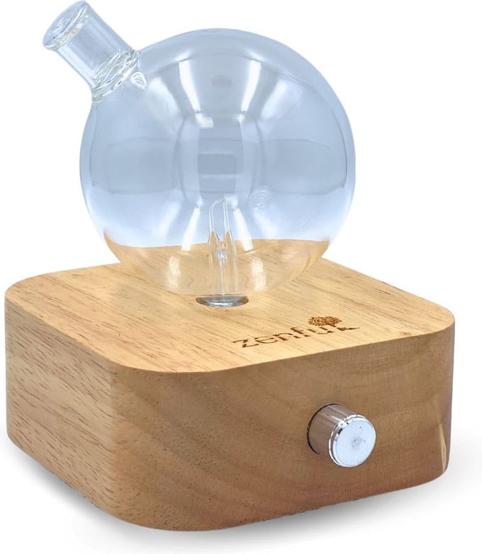 Stille diffuser zonder water - Nebulizer - Glas en hout