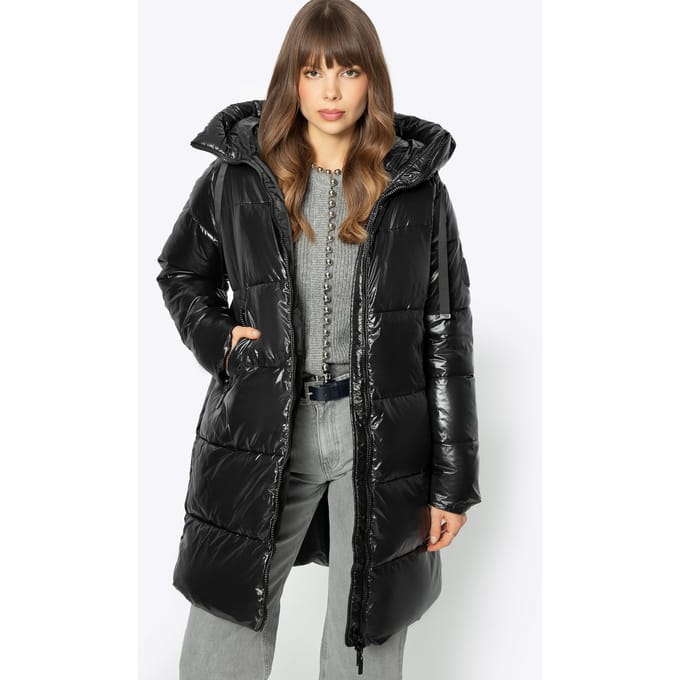 Wittchen Dames Oversized Gewatteerde Jas Zwart Nylon