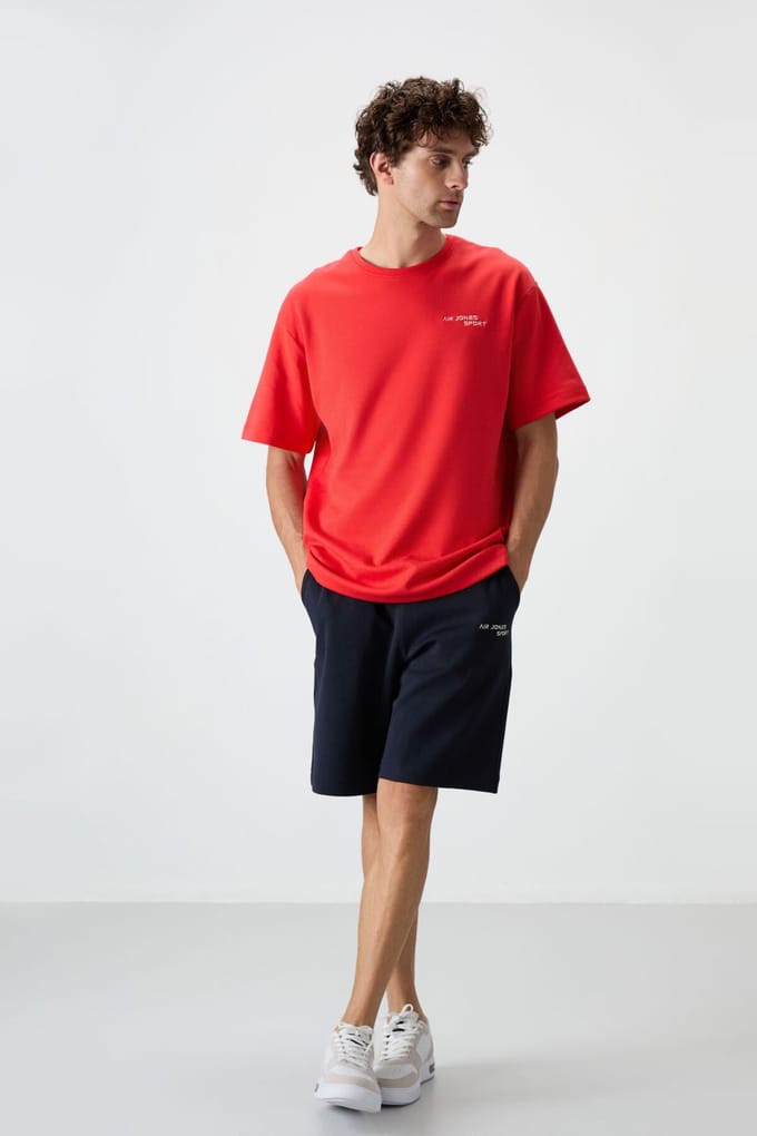 Overmaat T-shirt met Korte Mouwen en Shorts Set