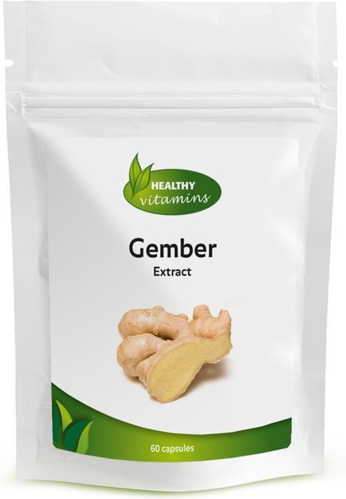 Healthy Vitamins Gember Extract - 60 Capsules - 400 mg