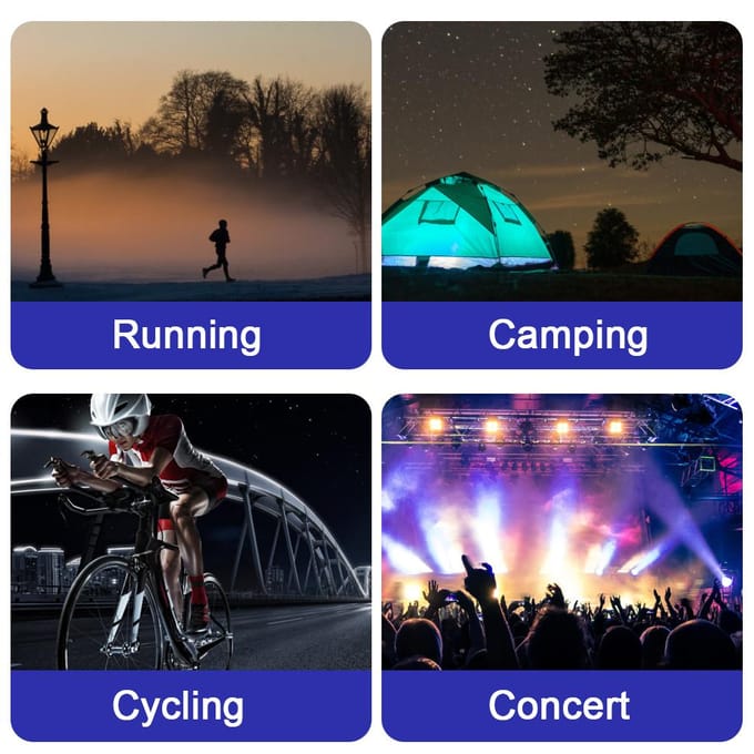 LED-armband USB oplaadbare hardlooparmband Nachtveiligheid Hardloopfietsuitrusting 2 groen