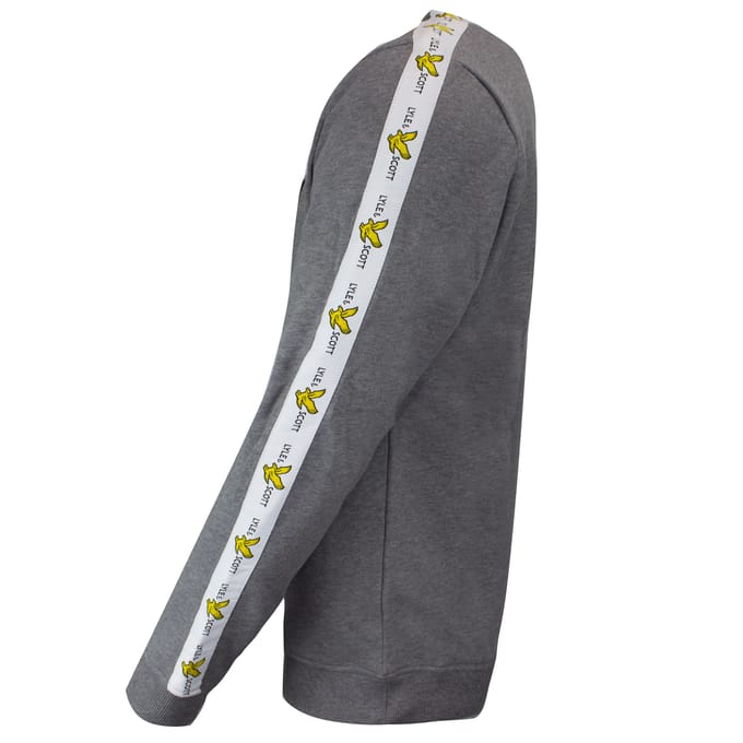 Lyle & Scott Taped Heren Grijze Trui