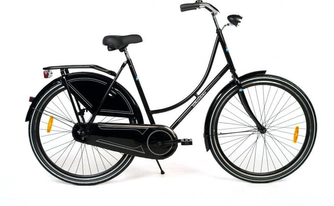Wheelerz omafiets glanszwart rijklaar