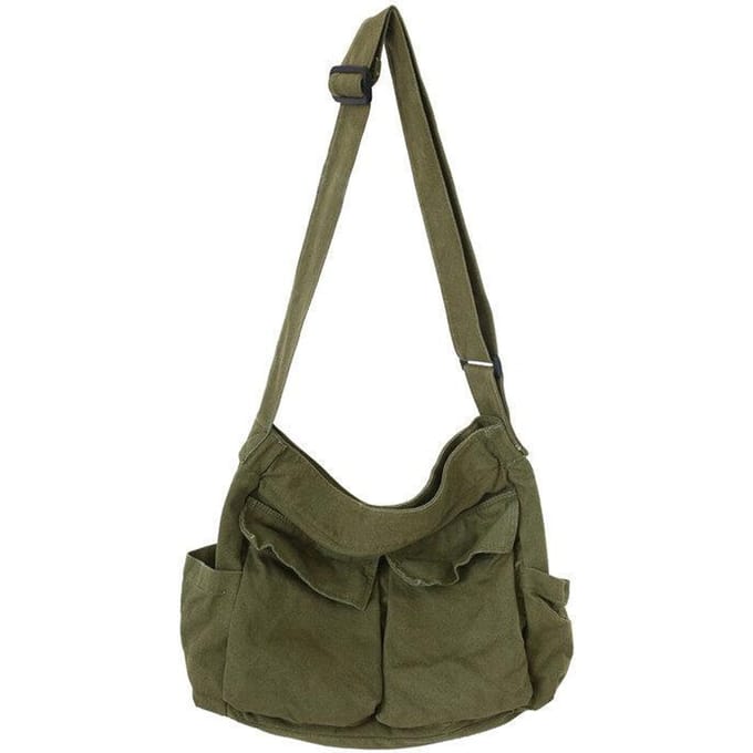 Werkkleding Canvas Schoudertas Grote Capaciteit Retro Messenger Tas Nieuwe Student Klas Messenger Tas