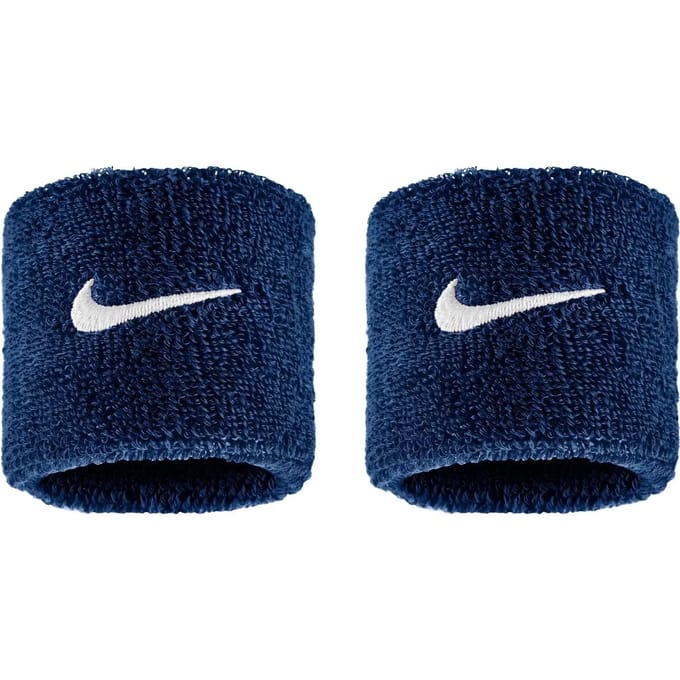 Nike Swoosh Classic Armband N1012405-463 - Kleur Marine-wit - Maat 1SIZE