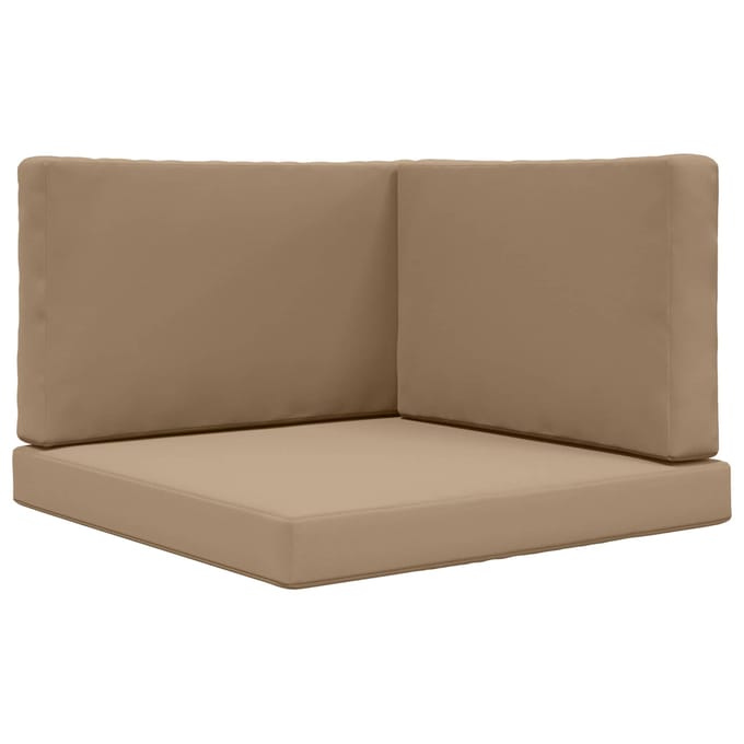 vidaXL - Buitenbankkussen - Polyester - Taupe - 80 - x - 80 - cm