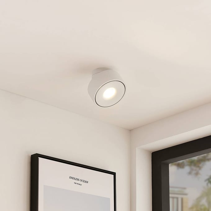 Arcchio Rotari LED plafondlamp, wit, draaibaar, metaal