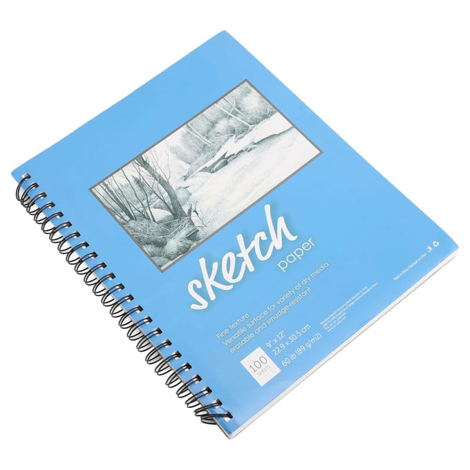 Schetsboek Spiraalgebonden Schetsboek Blanco Witte Pagina's Kunst Schetsboek voor Beginner Professional Blauw blauw