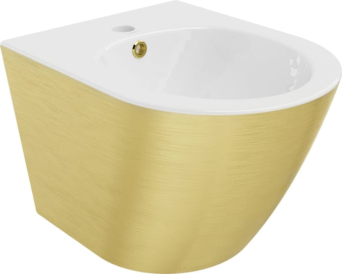 Mexen Lena hangend bidet, wit/goud patroon lijnen - 35224807