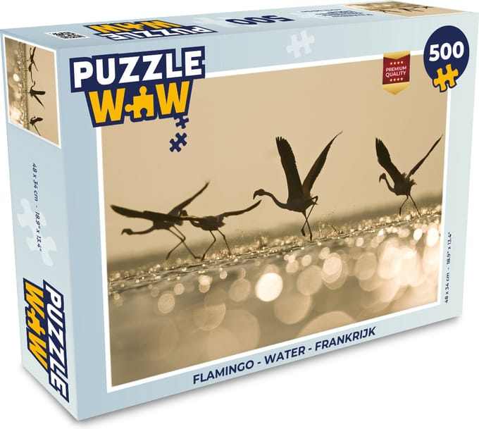 Puzzel Flamingo - Water - Frankrijk - Legpuzzel - Puzzel 500 stukjes