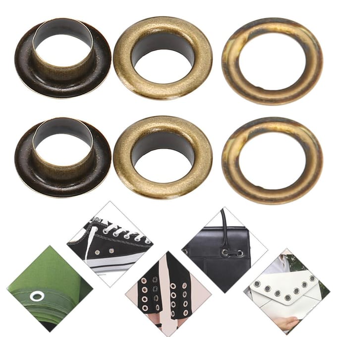 100 stuks 8mm holle klinknagels brons schoen oogje klinknagel handgemaakt leer door grommet voor schoenen beige