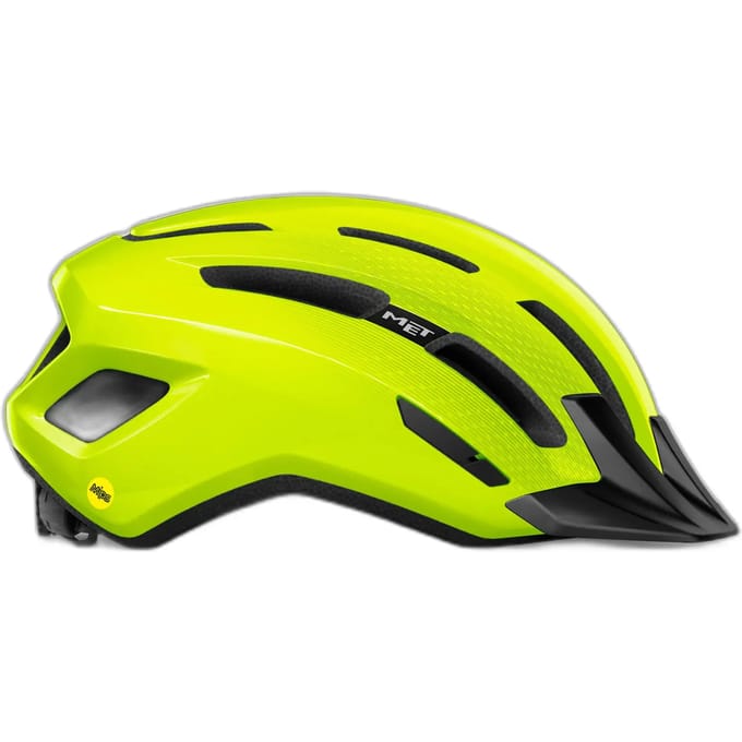 MET Downtown MIPS Fietshelm - E-bike & Stadsfiets – maat S/M (52-58cm) - Fluo Yellow | Gloss (geel)