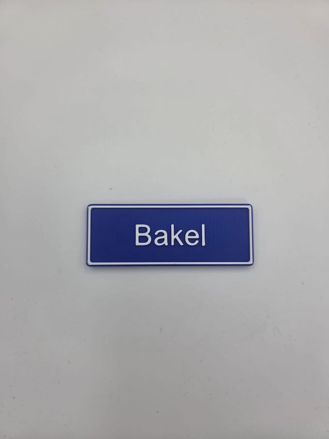 Koelkast Magneet plaatsnaam 8 X 3 CM