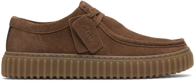 CLARKS Torhill Lo Heren Veterschoenen - Cola Suede