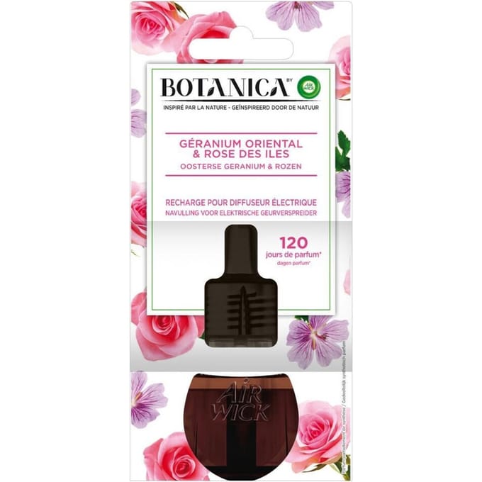 Botanica by Air Wick Elektrische Geurverspreider - Oosterse Geranium & Rozen Navulling - 3 Stuks - V