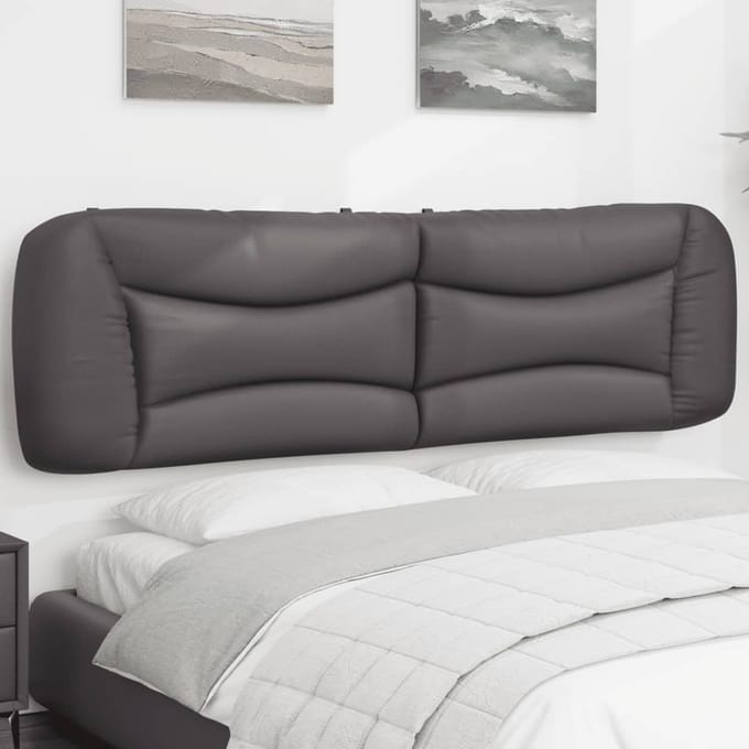 vidaXL - Hoofdbordkussen - "Hvar" - 180 - cm - kunstleer - grijs