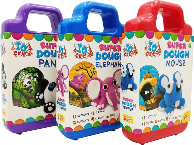 SUPER SOFT DOUG (PLASTICINE) MUIS, OLIFANT, PANDA WORD WILLEKEURIG VERZONDEN