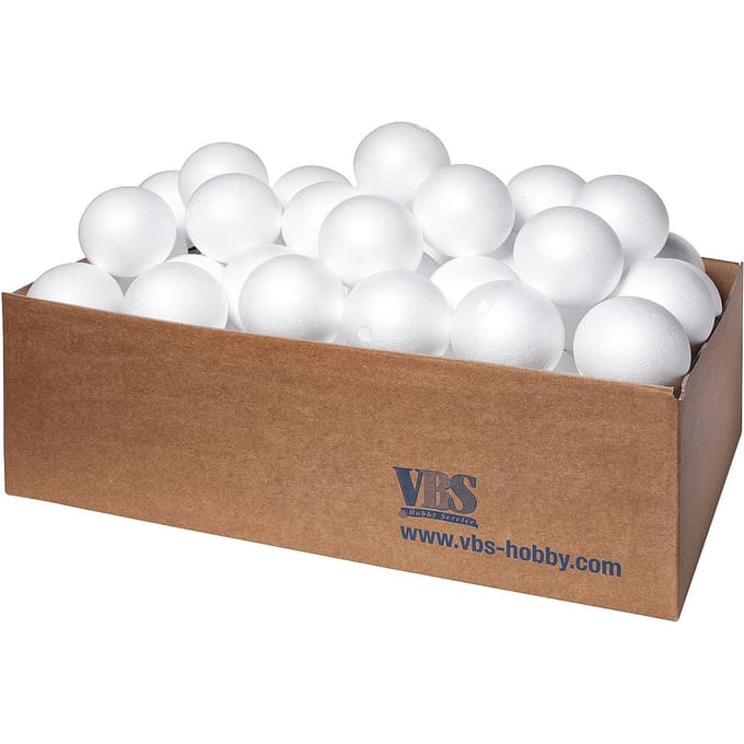 VBS Piepschuim ballen, Ø 6 cm, 100 stuks