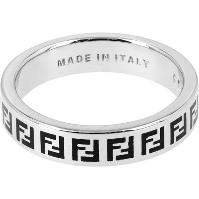 Fendi Dames S Forever Ff Logo Ring 7ak016 B09 F0vd1 7AK016 B09 F0VD1 (S) white