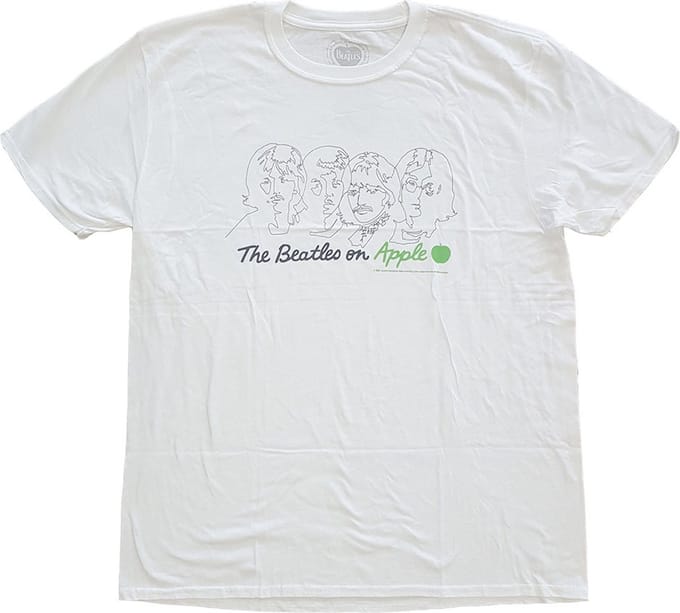 The Beatles - On Apple Heren T-shirt - L - Wit