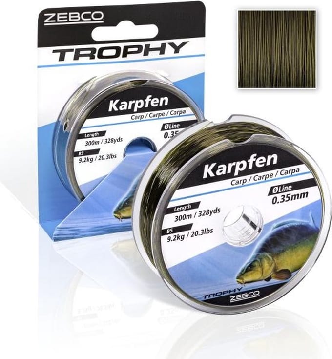 Zebco Nylon Trophy Carp 300m - Maat : 0.35mm - 9.2 kilo