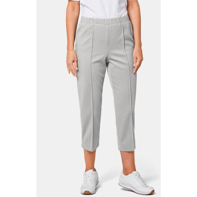 Comfortabele 7/8-ribbroek CARLA - grijs - Gr. 275 van Goldner Fashion