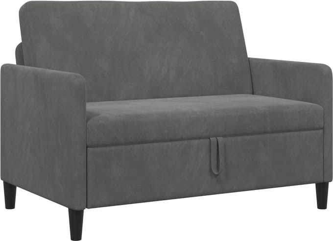 vidaXL - Sofa - met - Opbergruimte - Donkergrijs - 122 - x - 78 - x - 87 - cm - Polyester