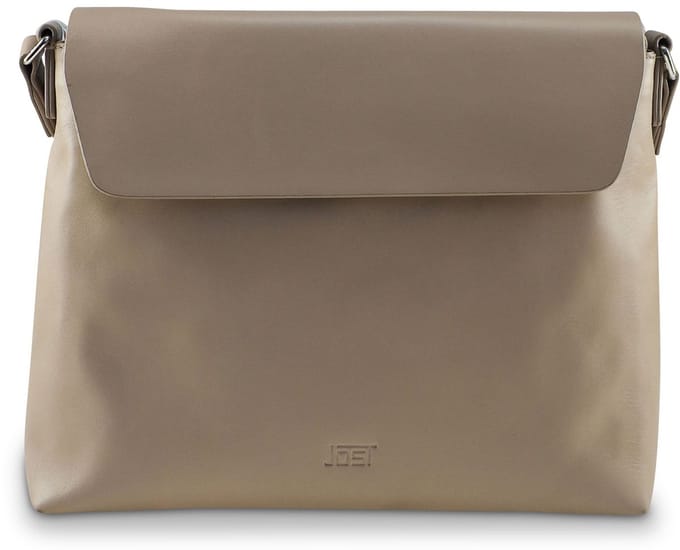 JOST Leren schoudertas Arva Crossbody Bag Ecru Taupe