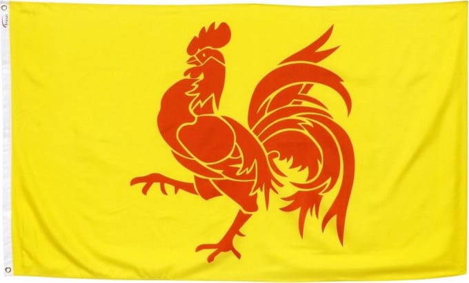 Trasal - vlag Waals Gewest - Wallonië (Waalse Haan) – 150x90cm