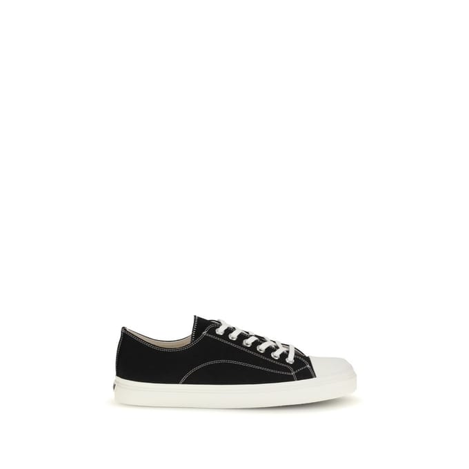 Moschino Zwarte Katoenen Lage Sneakers