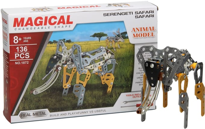 Albatros Hengelsport constructieset metaal olifant bouwset 136-delig speelgoed.