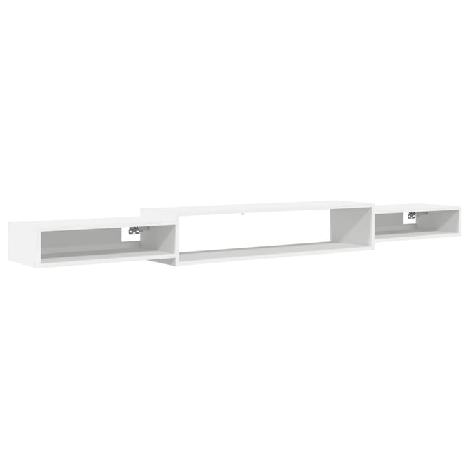 vidaXL - Wand - gemonteerd - TV - Kast - Muurmontage - Wit - 220 - x - 28 - x - 21 - cm