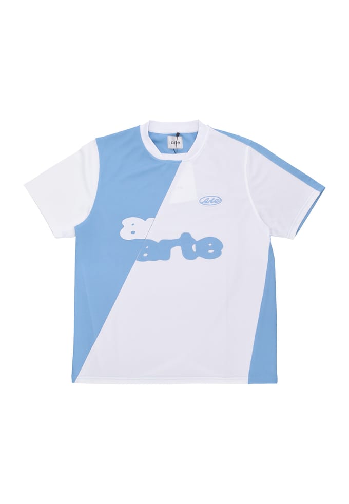 Mannen T-shirt Voetbal Tee Blauw/wit