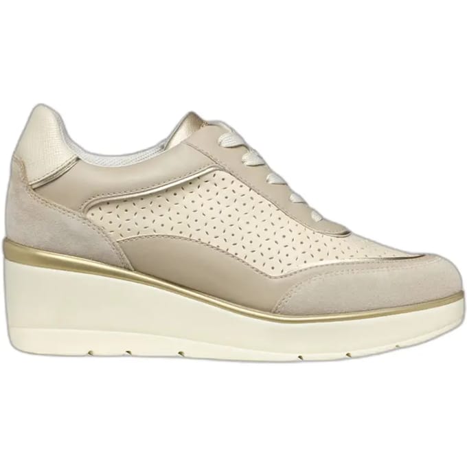 GEOX ILDE DAMES Sneakers - BEIGE/LICHTBEIGE - Maat 36