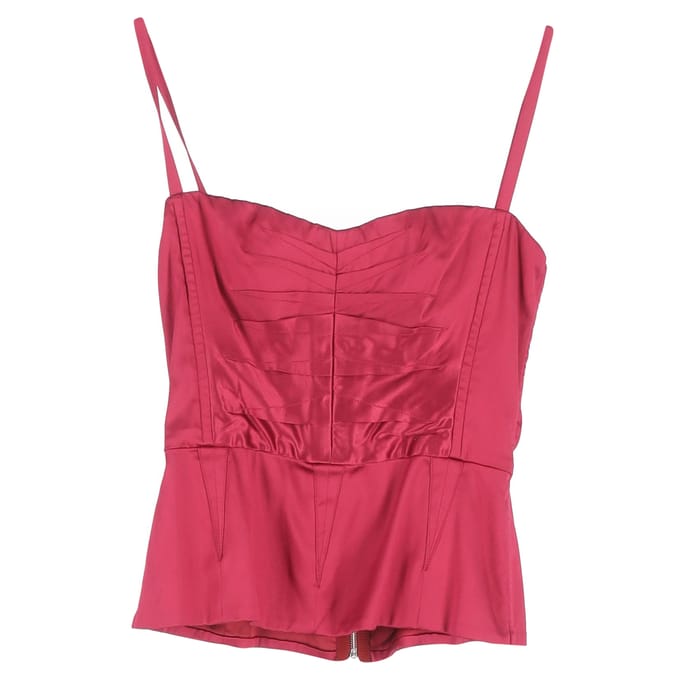 Dolce & Gabbana bustiertop met ritssluiting aan de achterkant in roze zijde