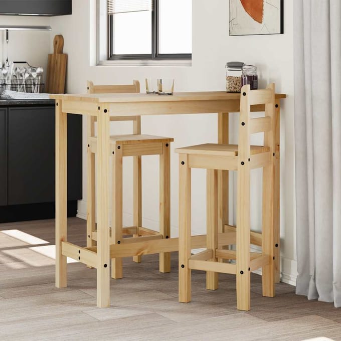 vidaXL - Barstoelen - 2 - st - massief - grenenhout