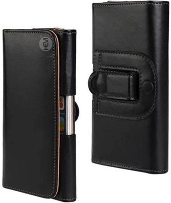 HEM Broekriem hoesje - Geschikt voor iPhone 14 Plus - Zwart