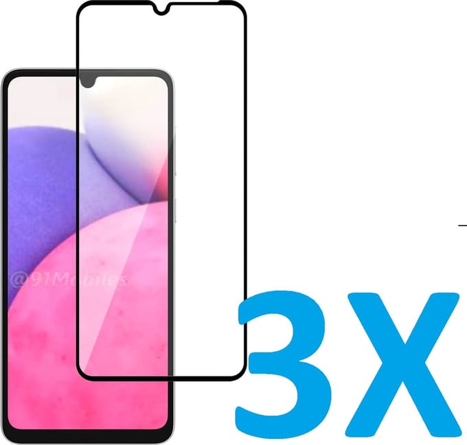 Volledige dekking Screenprotector Glas - Tempered Glass Screen Protector Geschikt voor: Samsung Galaxy A33 5G - 3x