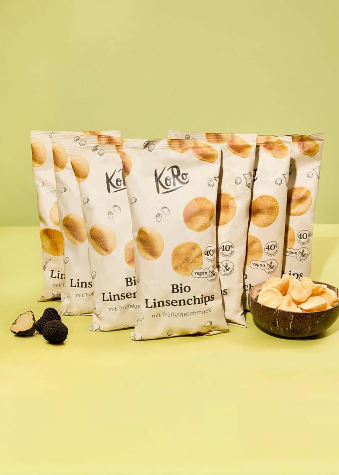 Bio linzenchips met truffelsmaak 7 x 100 g