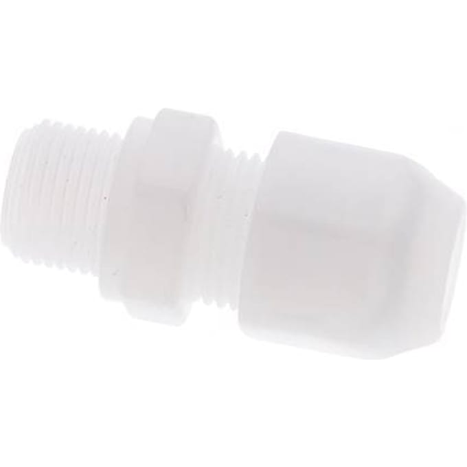 10x12mm & G3/8'' PP rechte slangkoppeling met buitendraad 10bar/145psi