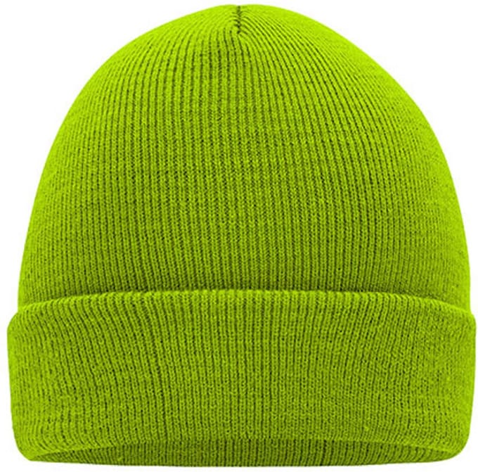 Myrtle Beach 'Knitted Cap' Beanie Limoengroen