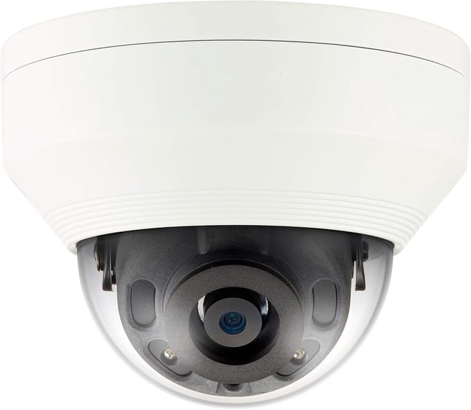 Beveiligingscamera Buiten - IP Camera Dome - Bewaking Huis - Vandaalbestendig Ontwerp - 1920 x 1080 Pixels - Ivoor